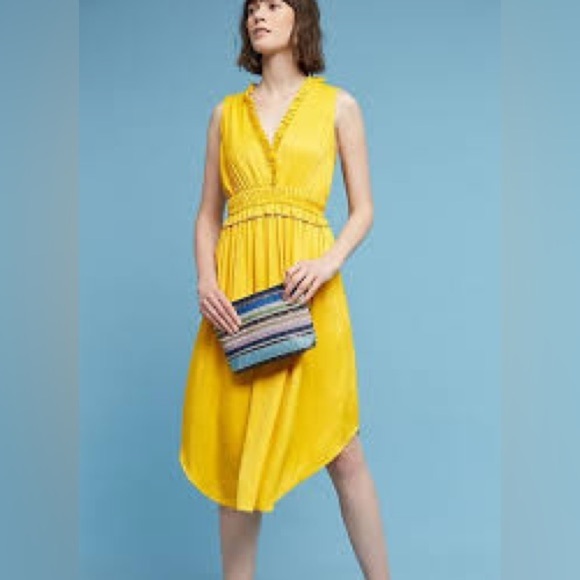 Maeve by Anthropologie La Habana Dress Size Small Mango Sleeveless - Picture 1 of 10